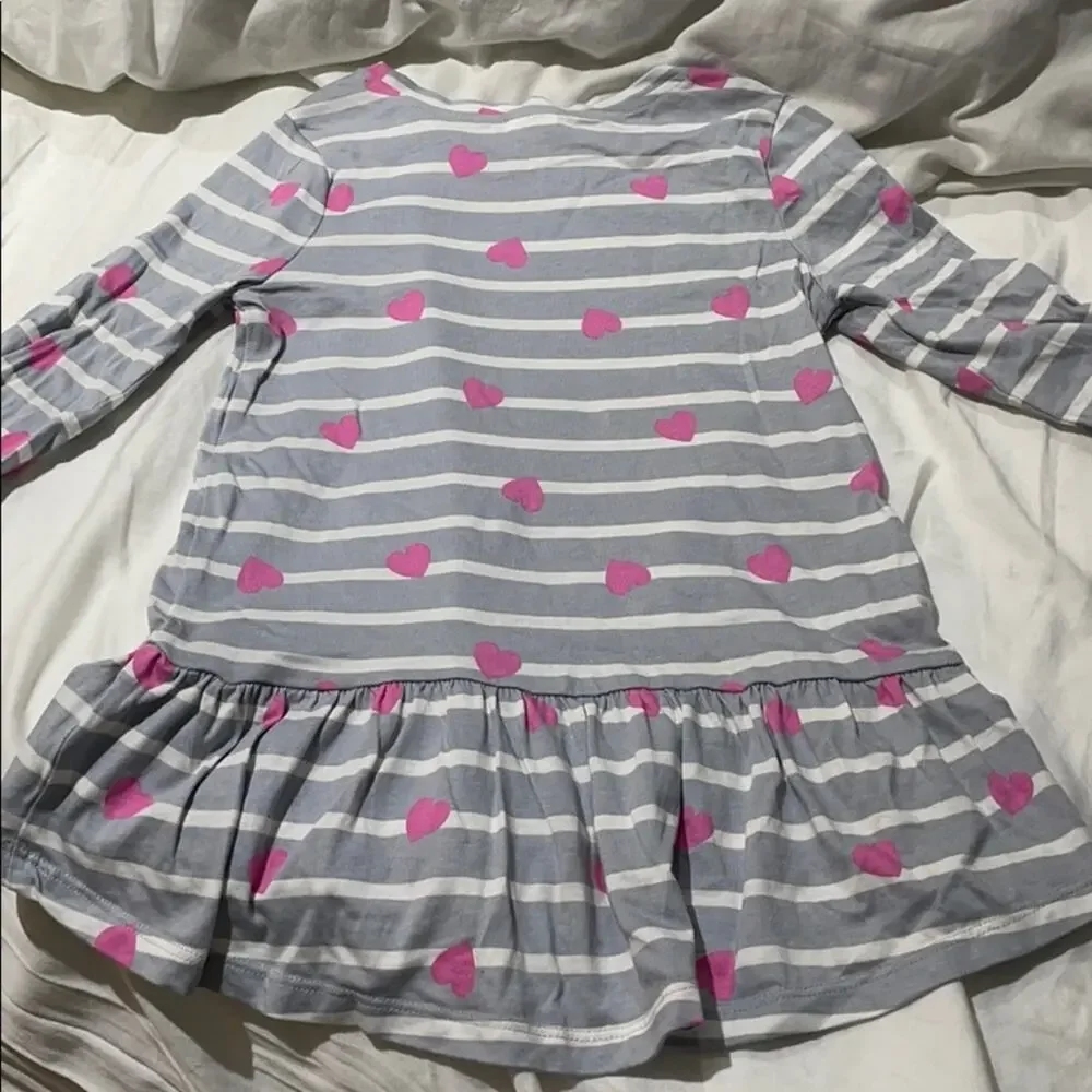 Gymboree 4 heart cotton dress hi low hemline euc